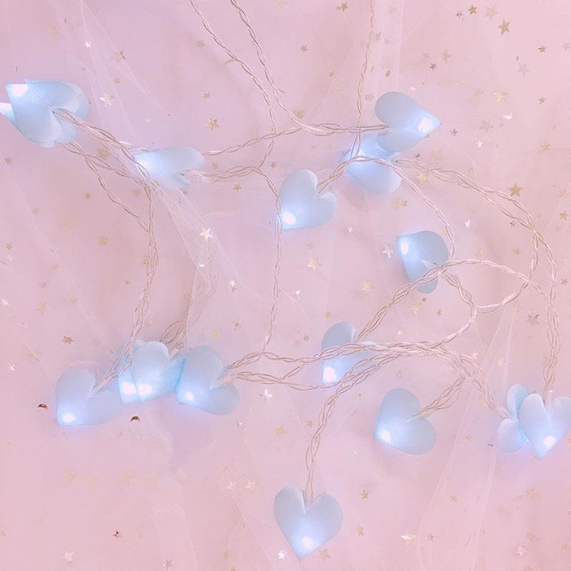 10Led/20Led/30Led Dragoste în formă de inimă Baterie Led șir Lumini zâne Lampă de noapte Crăciun Weddi