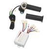 DC48V 500W Brushed Speed Controller Kit with Locking Throttle Twist Grip Power Display for Electric Bike