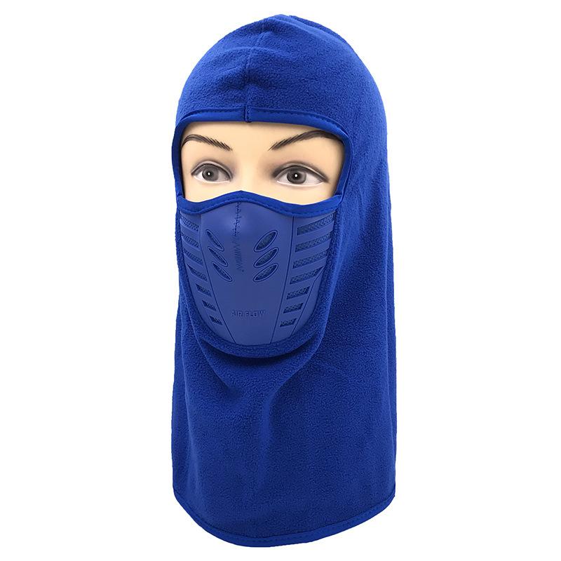 Winter Outdoor Riding Mask Hat Thickened Fleece Cap Scarf Face Protection Warm Windproof Hat Headgear Mask