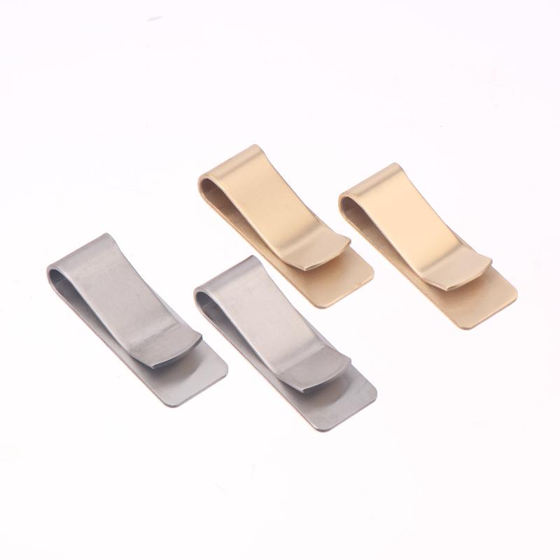 Acero Inoxidable Delgado Bolsillo Diseño Hombre Billetera con Clip para Billetes Efectivo Identificación Tarjeta de Crédito Negocios Soporte para Dólares Latón Pinza para Billetes