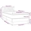 3140831 vidaXL Divan Bed with Mattress Blue 90x200 Cm Fabric