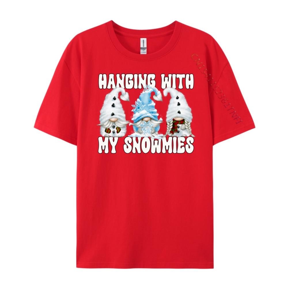 

Cute Winter Lover Gnomes For Family Hanging With My Snowmies Camisas Basicas Hombre Spring Oversized T Shirt S