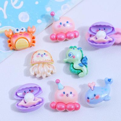 DIY Ozean Oktopus Resin Bastelzubehör: Aufkleber, Haarnadeln, Schmuck und mehr