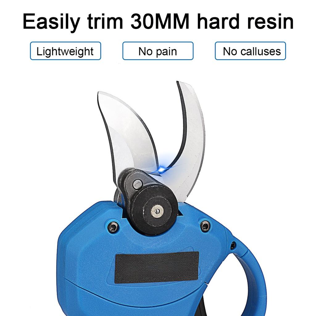 Pruner Rechargeable Scissors Pruning Shear Cordless Electric Tree Branches Cutter Pruning Tool for 18V Battery Blue 88V