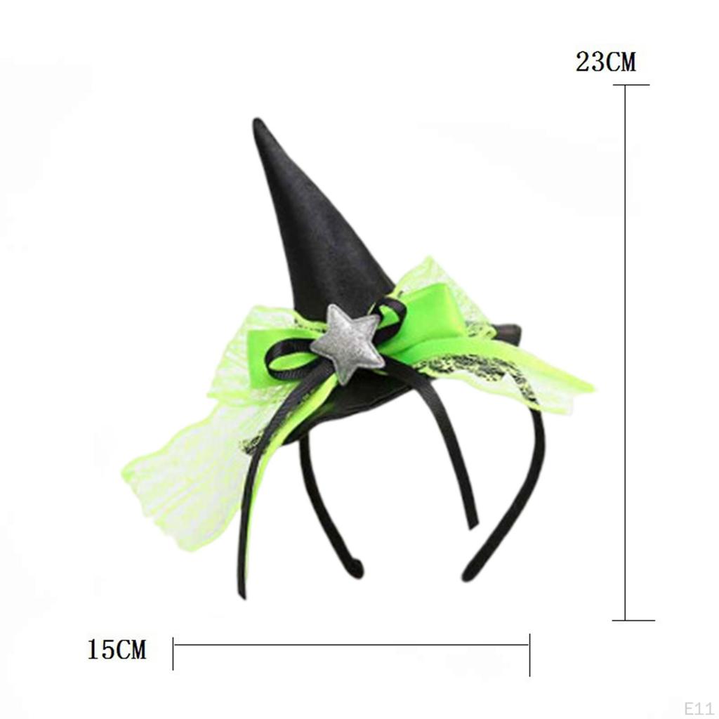 Enchanting Witch Hat Headband - Magical Hair Hoop for Halloween Costume Parties