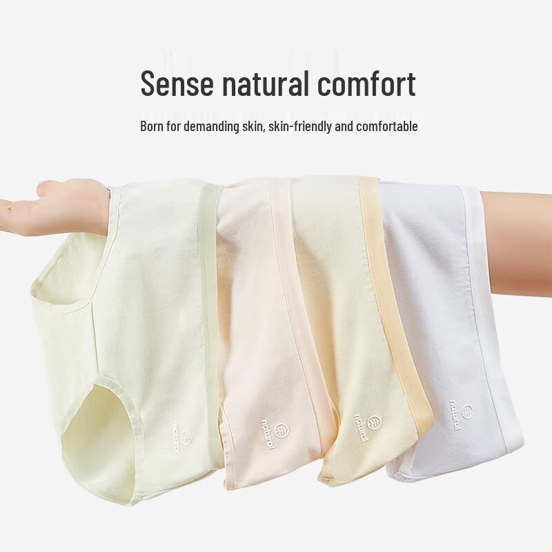 Women's 2025 Pure Cotton Antibacterial Seamless Mid-Waist Briefs