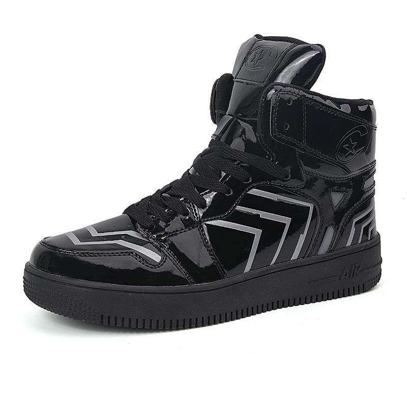 

2024 новейшая модная мужская обувь с высоким верхом, пара красных спортивных туфель, зеркальная роскошная дизайнерская мужская вулканизированная спортивная обувь 36-44 44 чёрный