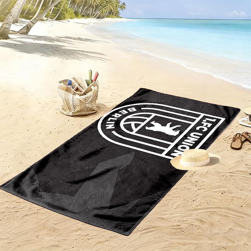 1. FC Union Berlin Print Strandtuch, Großes Weiches Schnelltrocknendes Handtuch für Strand Camping Schwimmen