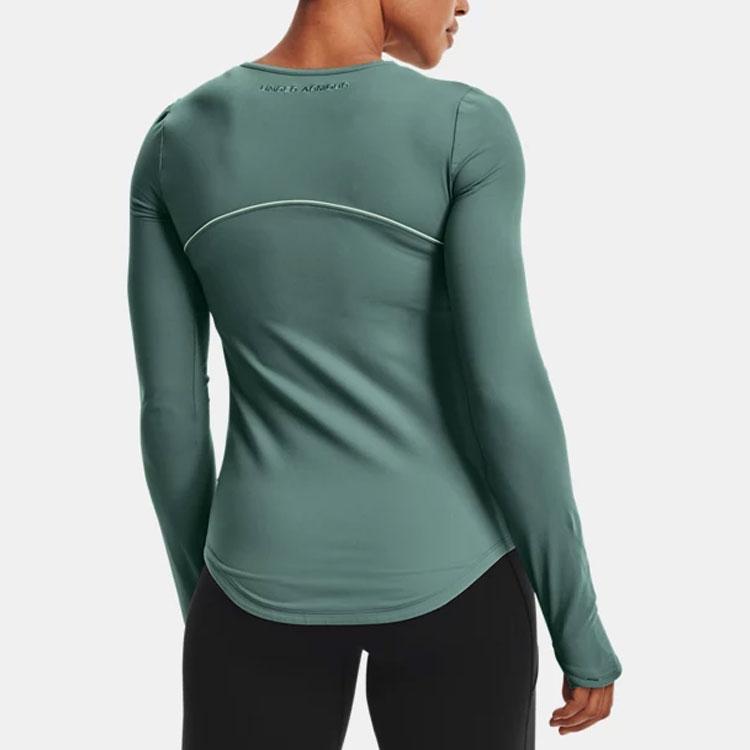 Under Armour Infused Meridian Crew Long Sleeve T-Shirt Women tops Green 1360568-370