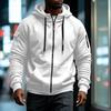 Men's Zip-Up Hoodie Sweatshirt with Multiple Pockets for Running Fitness Casual Wear