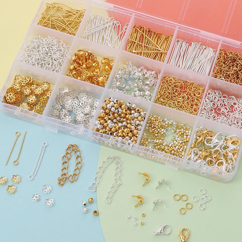 15 Grid Open Loop Closed Loop Diy Jewelry Basic Accessories Set Box Handmade Earrings Bracelet Necklace Material