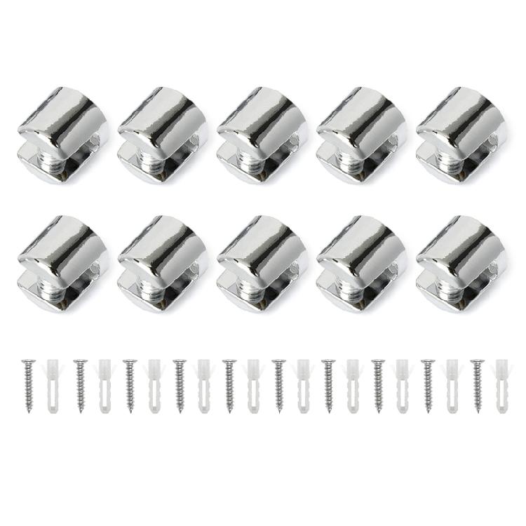 

10Pcs Universals Glass Mounts Replacement Adjustable Zinc Alloy Glass Clip Flat Back Mount Holder Easy Installation H136 8