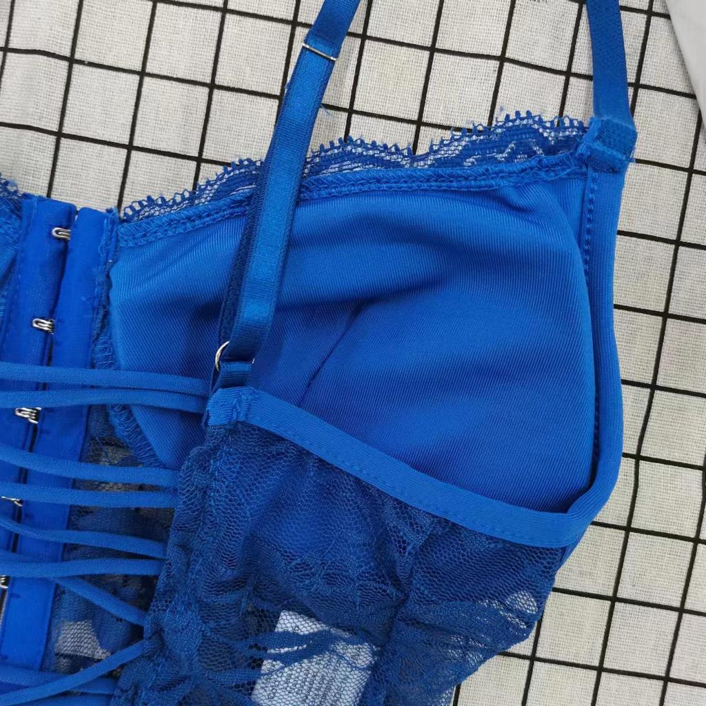 Sexy Spitzen Rückenfreies Überkreuztes Camisole Top