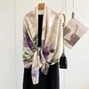170*53cm Luxury 100% Mulberry Silk Scarf Printed Satin Shawl Lightweight Spring Summer Wrap Elegant  Accessories