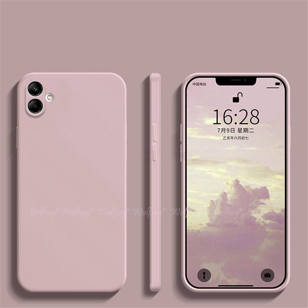 For Samsung Galaxy A04 Case Liquid Silicone Plain Rubber Protector Case Samsung A04 A04S A14 A54 A24 A34 A04E A03 A03S A22 Cover