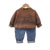 Kids Casual Long-Sleeve Set, Comfortable Daily Wear Outfits