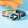 Fashion Light Luxury Diamond-encrusted Horseshoe Buckle Bracelet High-end Zircon Woven Hand Rope Versatile Niche Temperament Bracelet