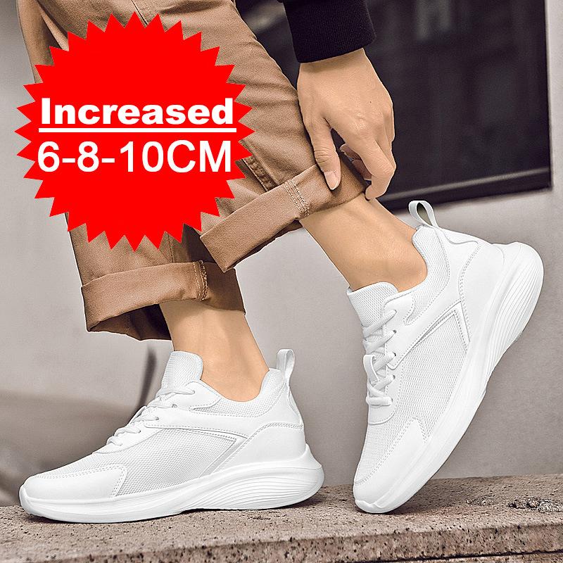 Nuove Scarpe da Ginnastica da Uomo Scarpe Rialzanti Aumento Altezza Soletta 6/8/10CM Scarpe con Tacco Alto Uomo Scarpe Sportive in Rete Taglia Grande 36-46