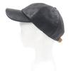 Great LOUIS VUITTON cap Cap Monogram Shadow All Leather Baseball black Cowhide Used
