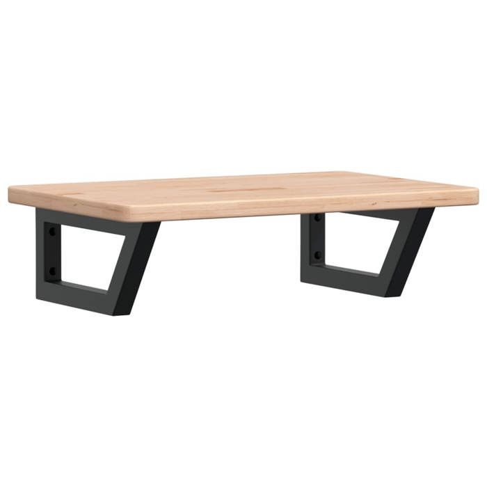 VidaXL Wall-mounted Vanity Shelf Steel and Solid Oak Wood, Floating Vanity Shelf, Vanity Shelf To Place 3302335