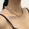 Retro Exaggerated Thick Chain Necklace Double Personality Chain Hip-Hop Neck Chain Choker Necklac Women Jewelry