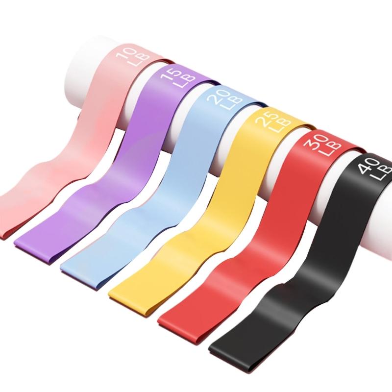 

3/6Pcs Exercise Resistance Training Band Latex Assistance Bands Gym Bands Yoga Stretch Bands for Full Body Workout 1
