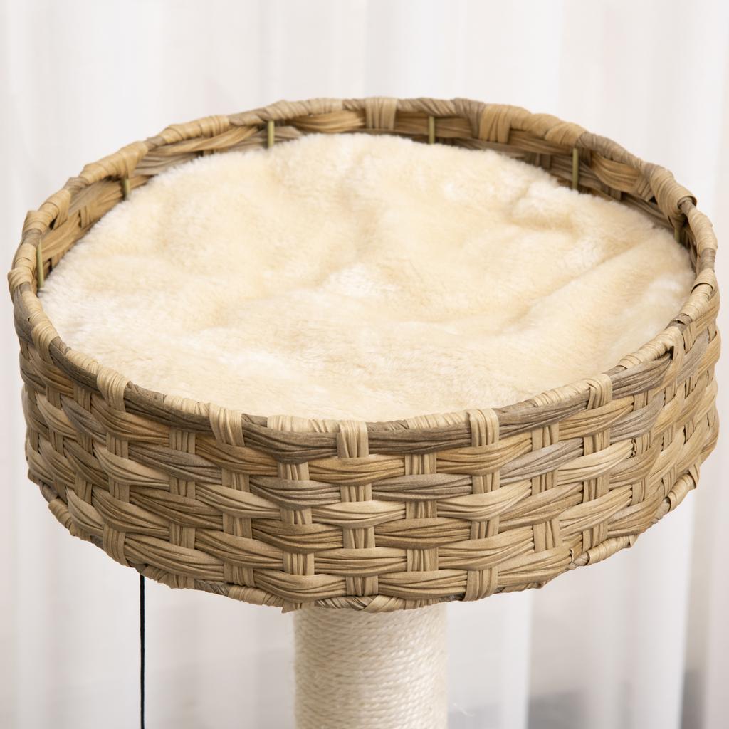 Cat Tree 95 Cm Cat Tower with Cave, Play Ball, Sisal Posts, Large Platform, Multi-Level Cat Scratching Tree, Climbing Tree, for Cats Under 5 Kg