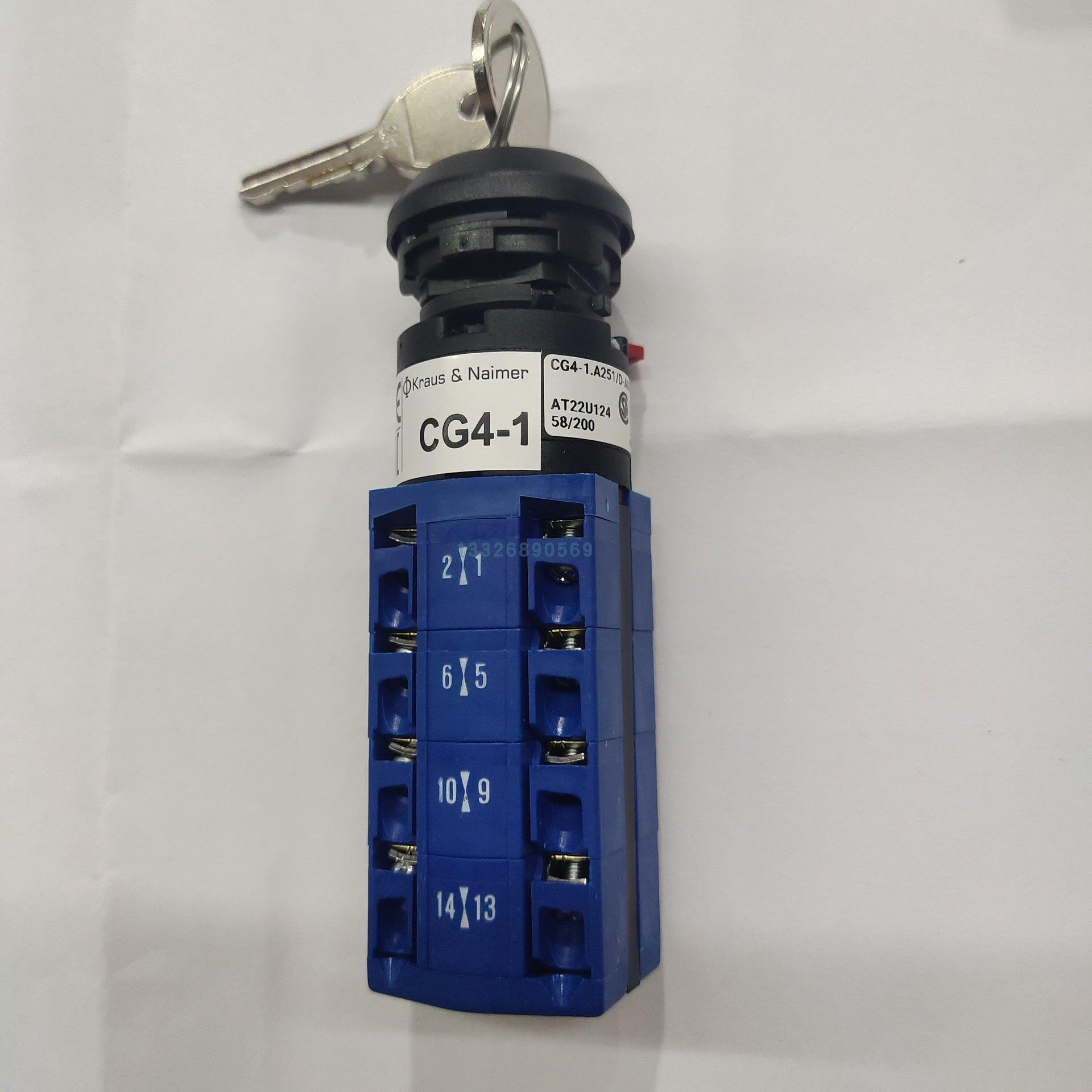 

CG4 A721.FS1/FS2 Krau&Naimer Changeover Switch with Square Head Key Square head with key FS2