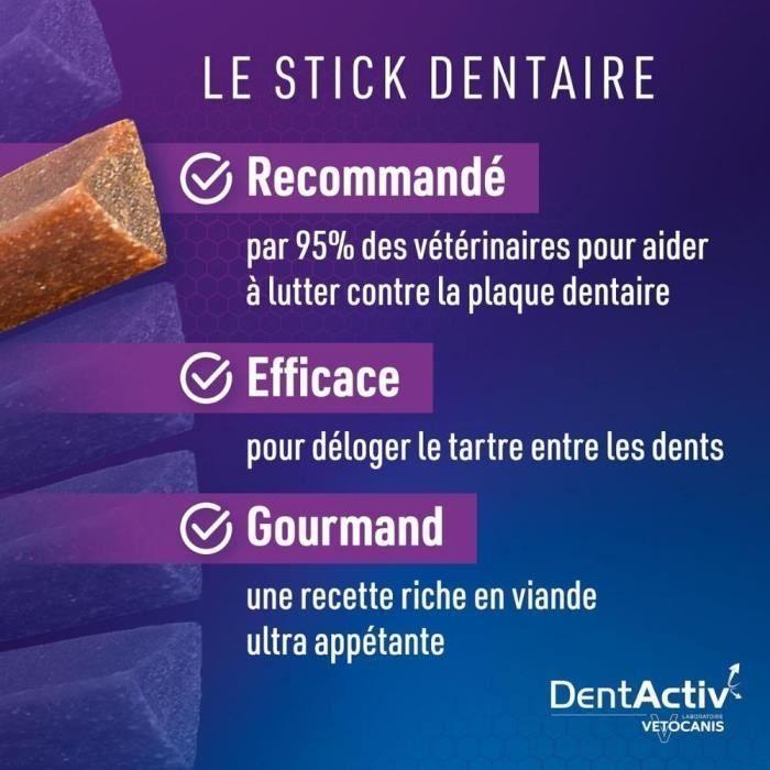 DentActiv - 10 Sticks - VETOCANIS - Oral Hygiene with Beef for Cat