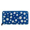 M81954 Zip Around LVxYK Yayoi Kusama Collaboration Monogram Ann Platt Infinity Dot Zippy Wallet Purse Blue Monogram Ann Platt Women Used