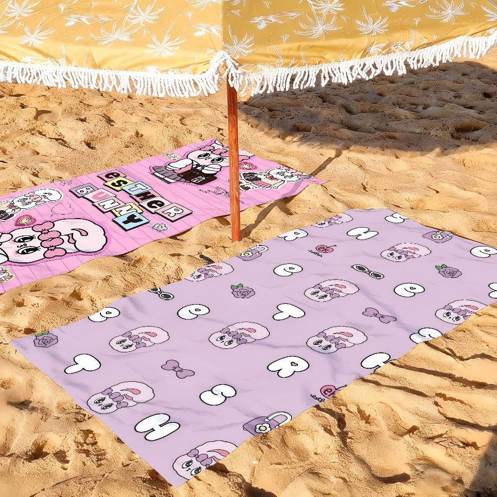 Cartoon Esther-S Bunny Towel Drying Bath Towel Applicable To Light Swimming Camping Yoga Beach Out