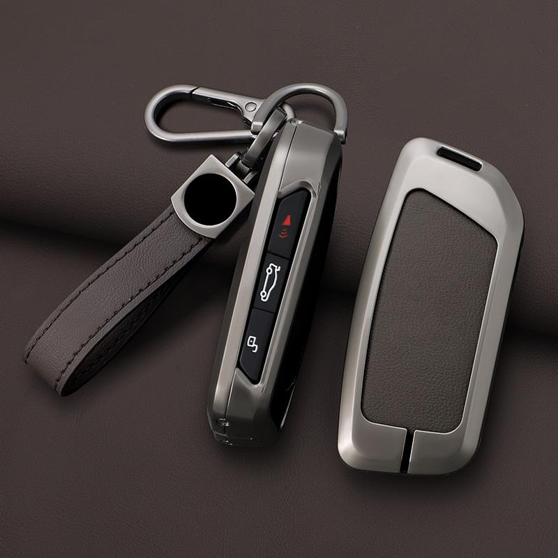 Zinc Alloy Leather Car Key Holder for BMW I7 X7 X5 G07 LCI IX I20 X1 U11 740Li Series G70 G09 XM U06 G81 M3 2023 Car Key Case