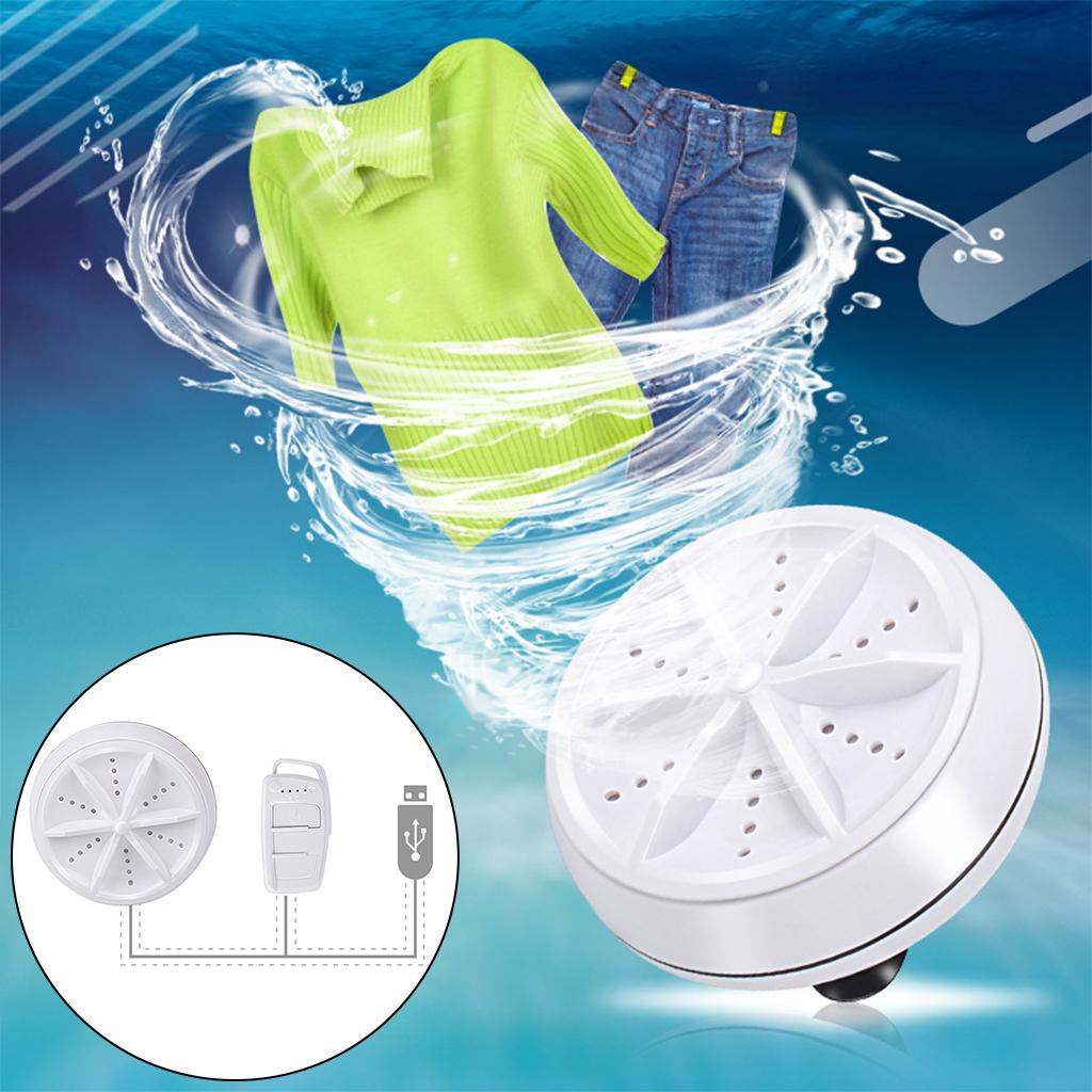 Compact Turbo Washing Machine Laundry Washer USB Rotating for Towel Pants Bra Home Travel Camping Motorhome