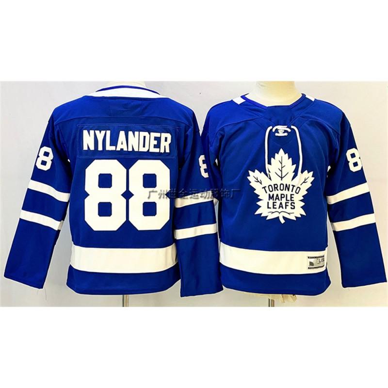 Kids Ice Hockey Jersey Toronto Maple Leafs Minnesota Edmonton Oilers Utah Team Uniform Boys