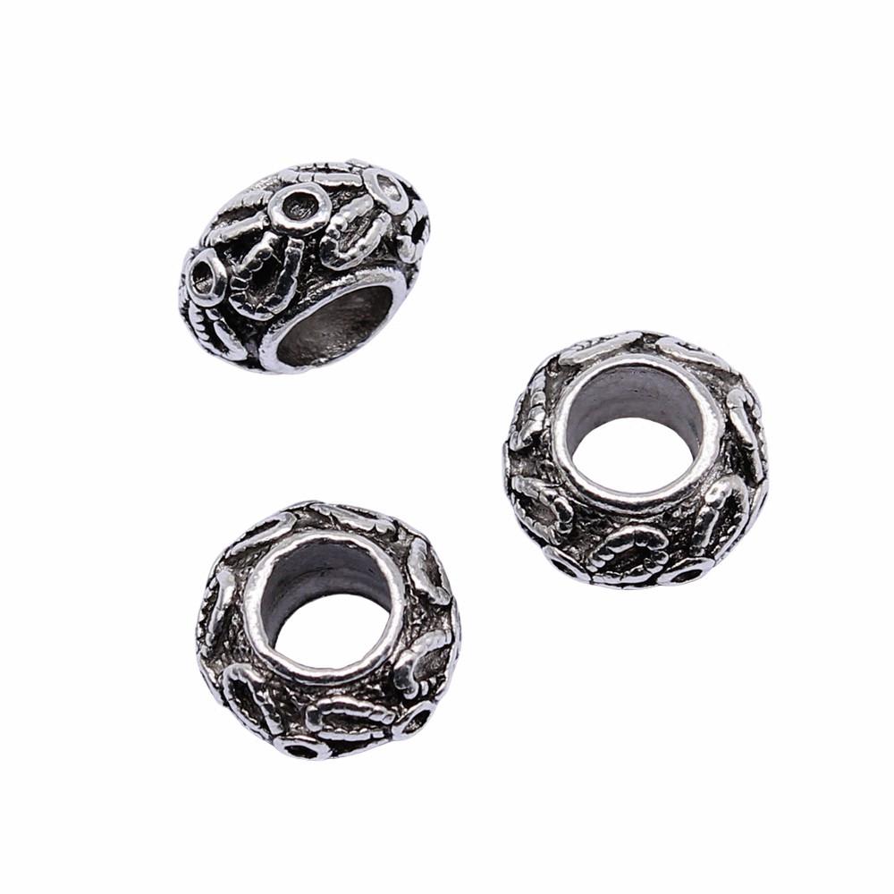Large Hole Dot Spacer Beads Multi Color Charms For Bohemian Jewelry Findings