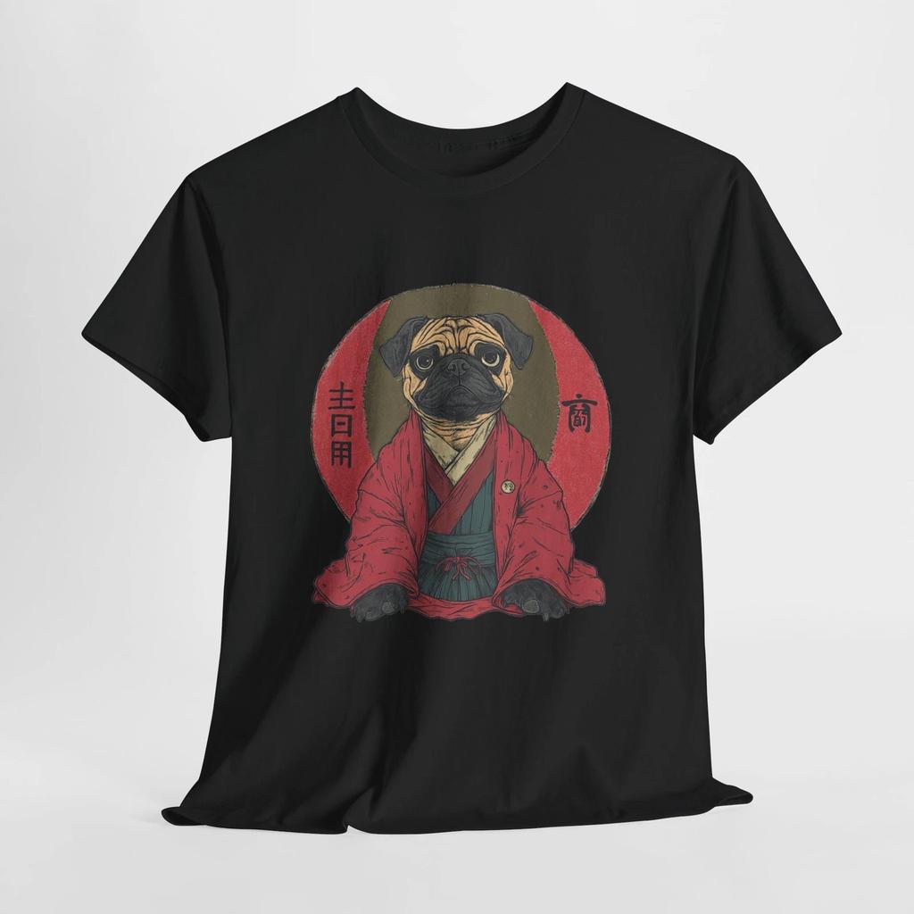 Pug Wearing Kimono Japanese T-Shirt | Traditional Japanese Art Shirt