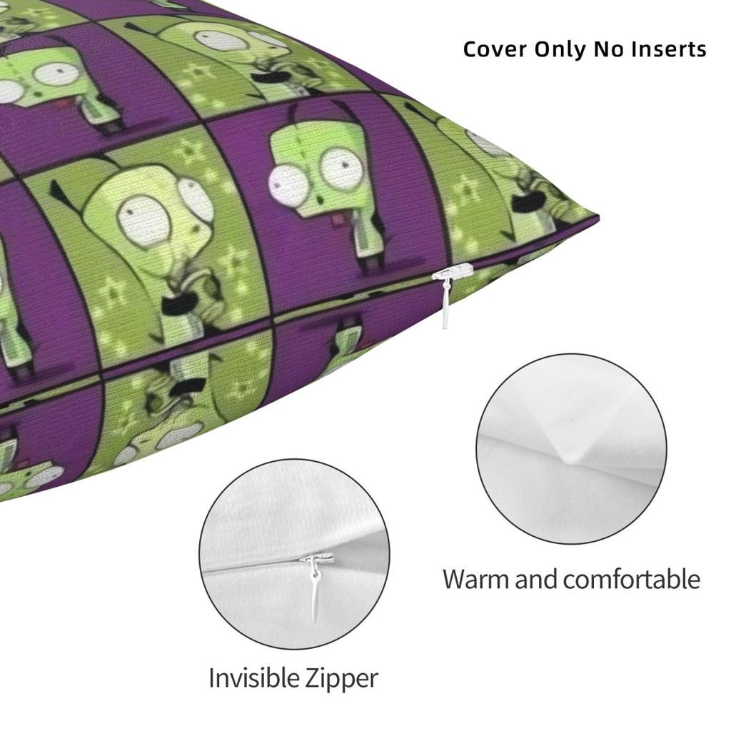 Invader Zim Gir Dib Robot Povlak na polštář Americký animovaný povlak na polštář na pohovku ložnici domácí dekorace Povlak na polštář Povlaky na polštáře Dárek