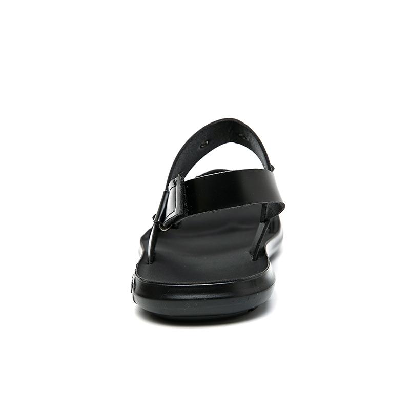 Men Roman Sandals Black White Leather Gladiator Sandals Outdoor Summer Roman Sandals for Men Peep Toe Open Toe Beach Shoes