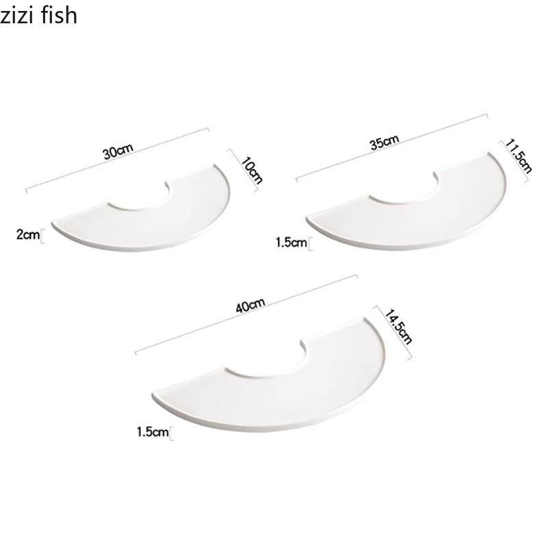 Farfurie ceramică neregulată alb pur pentru cină, farfurie restaurant pentru sushi, farfurie pentru desert, farfurie pentru paste, veselă specială pentru bucătărie moleculară