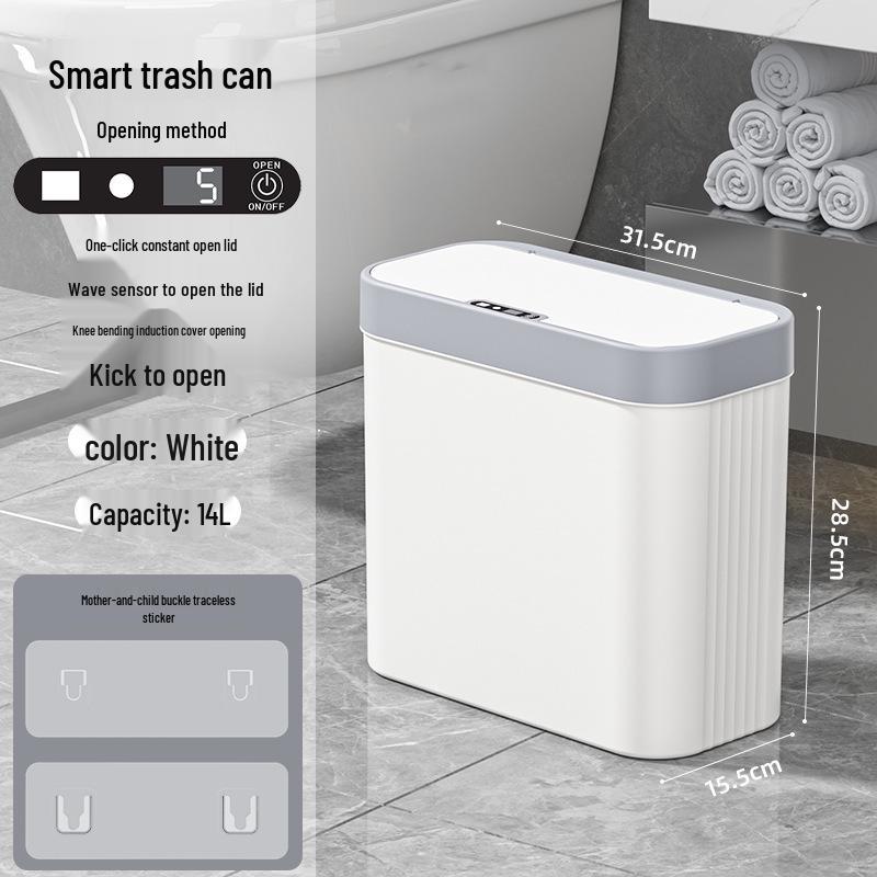 2025 Smart Induction Trash Can: Automatic, Hygienic, Light Luxury Design for Home