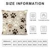 Paw Pattren Cushion Cover Soft Plush Fabric Double-Sided Printed Sofa Cushion Cover For All Seasons Home Decor Gift