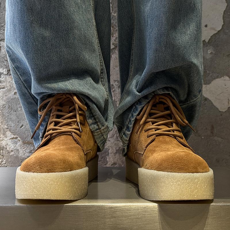 Fashion Autumn and winter men's shoes Fashion Designer Trendy Quality Style 38-46 Youth height increasing thick soled shoes high-top