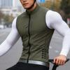 Mens Fleece-Lined Cycling Vest Road Biking Winter Warmth Reflective Safety Outdoor Sports