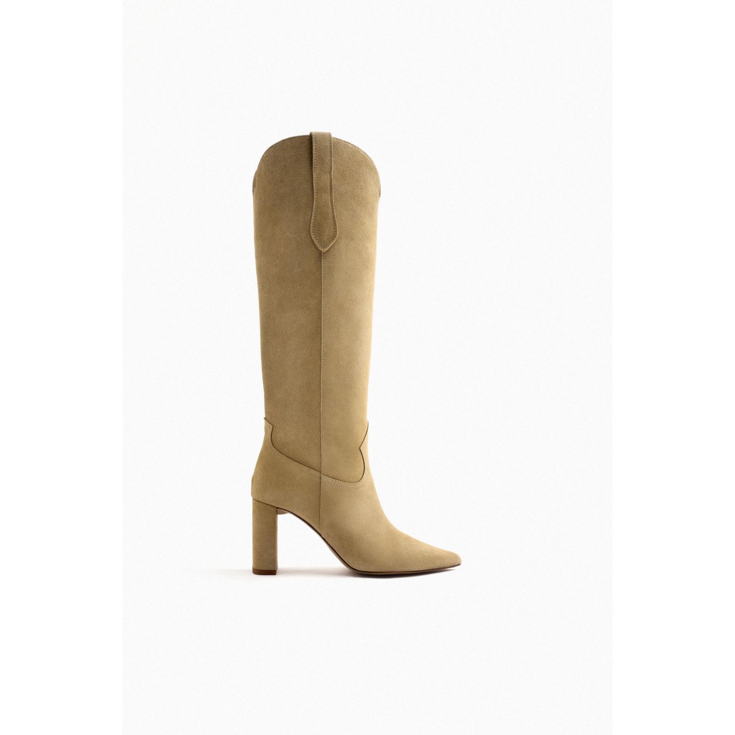 

SPLIT SUEDE COWBOY HIGH-HEEL BOOTS