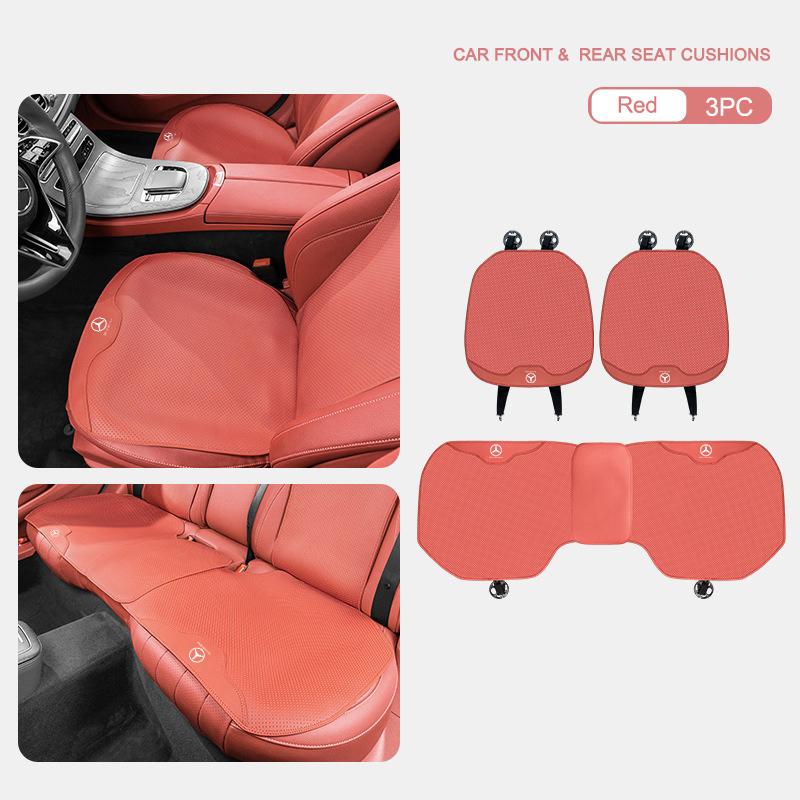 XKJ1 Car Seat Cover Sweatproof Breathable Anti-slip Seat Mat Pad For Mercedes Benz GLC CLE CLA GLB GLS W177 W205 W213 W222 Stickers
