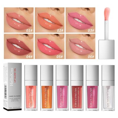 6 Farben Lippenöl Lippenbalsam Feuchtigkeitsspendende pflegende Lippenglasur Transparent Toot Lip Nectar Glas Lippen Feuchtigkeitsspendendes Lippenöl Lippenpflege