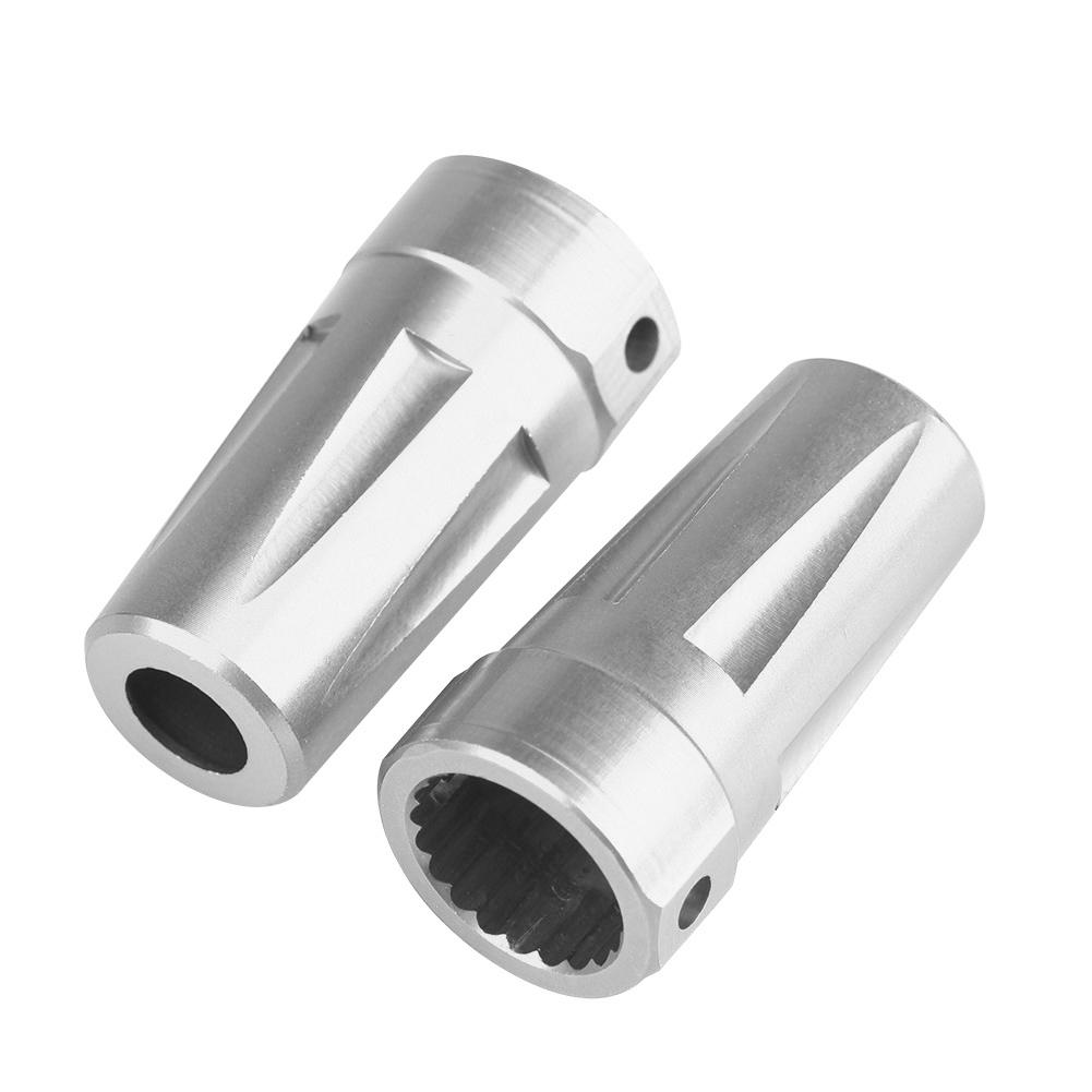 Aluminum Alloy Rear Straight Axle Adapter for AXIAL AX90056 Jeep Wrangler RC Car Part (Silver)