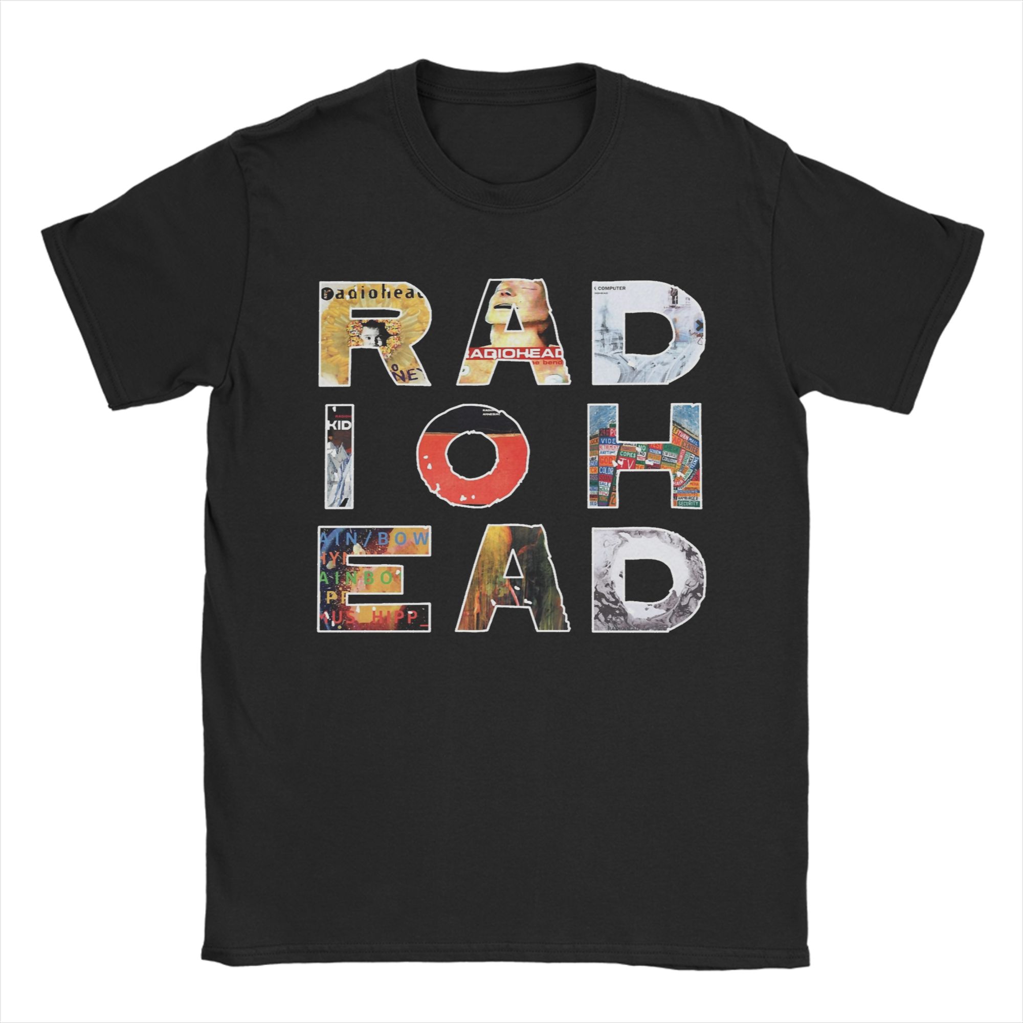 

Мужские футболки RadioHeads Повседневные из чистого хлопка Футболки с коротким рукавом Топы с круглым вырезом Графические S разноцветный