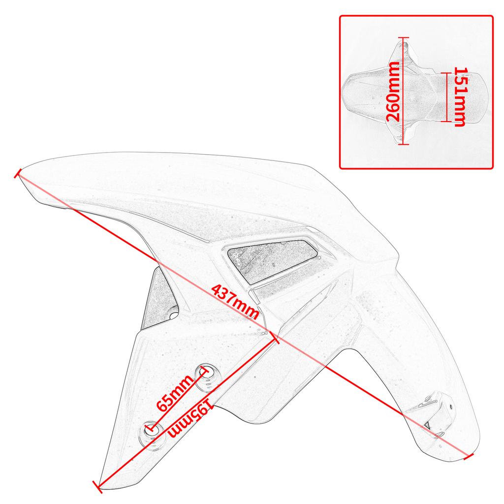 Motorcycle Front Fender Mudguard Wheel Splash Guard Tire Hugger Accessory for Kawasaki Z900 2017-2024 2023 2022 2021 2020