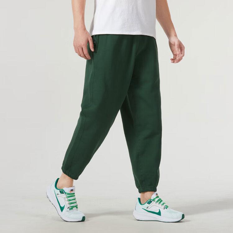 Nike Solid Color Logo Jogger Knit Pants Men Bottoms Green DX1365-323